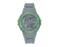 Tekday 654691 digitaal horloge 38 mm 100 meter grijs/ groen