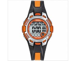 Tekday-Sportief-Digitaal-Sterk kinderhorloge-Zwart/Oranje-Waterdicht