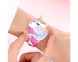 Unicorn - eenhoorn horloge roze