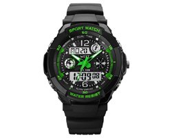 West Watches Model Storm Kinderhorloge Jongen Analoog Digitaal – Sport - Chronograaf – Shockproof - Ø 42 mm - Groen