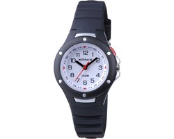 Xonix ABD-007 - Horloge - Analoog - Kinderen - Unisex - Siliconen band - ABS - Cijfers - Waterdicht - 10 ATM - Zwart - Grijs