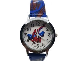 Zoëies spiderman kinderhorloge met blauwe band