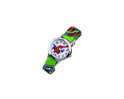 Zoëies spiderman kinderhorloge met groene band