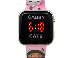 Accutime - LED Watch Gabby's Dollhouse - Kinderhorloge Met LED Display Voor Datum en Tijd - Roze