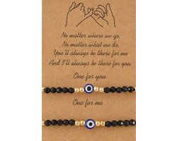 Akyol - Evileye – evil – eye – blauwe evileye – armband– unisex – geluk – bescherming – boze oog ketting - turkse oog - nazar - cadeau voor vriendin - blauwe oog armband – vrienden armband