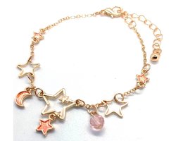 Armband Meisje- Ster- Bedelarmband- Roze- Kind- LiLaLove