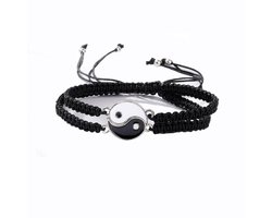 Best Friends - Yin Yang Armband | Zwart / Wit | Nylon | Fashion Favorite