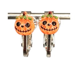 Clip Oorbellen Kinderen - Halloween - Pompoen - Oranje - Knopjes - MNQ bijoux