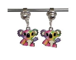 Clip Oorbellen Kinderen - Oorclips - Koala - Roze - Hangoorbellen - MNQ bijoux