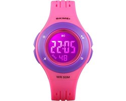 Digitaal Kinderhorloge - Multifunctioneel Horloge - Roze Paars