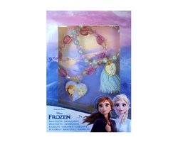 Disney Frozen - Armbanden - 2 stuks - hart vormige bedels - kwast - ronde kralen - blauw - paars - roze - wit - verjaardag - sinterklaas - schoenkado - cadeau