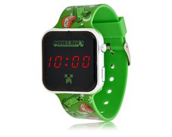 Disney LED Watch Minecraft - Kinderhorloge Met LED Display Voor Datum en Tijd - Groen 5-DIS006