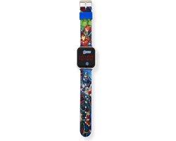 Disney - LED Watch The Avengers - Kinderhorloge Met LED Display Voor Datum en Tijd - Blauw