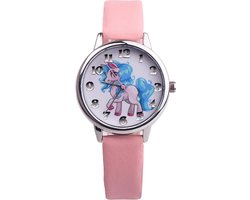 Fako® - Kinderhorloge - Eenhoorn - Unicorn - Soft - Roze