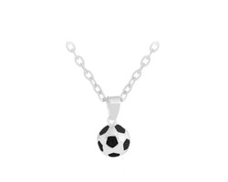 Fashion Favorite Ketting met Voetbal Hanger - Zilverkleurig - 45 + 5 cm