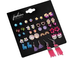 Fashion Favorite Stud Oorbellen | Candy Color | Bijoux | Set 20 Paar