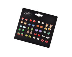 Fashion Favorite Stud Oorbellen | Multi | Bijoux | Set 20 Paar