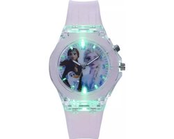 Frozen Kinderhorloge met licht - Lichtroze