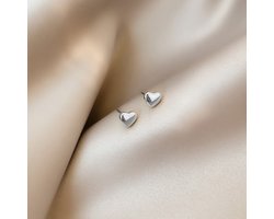 JewelGalerie- Oorbellen- Studs - Hartje - Zilver