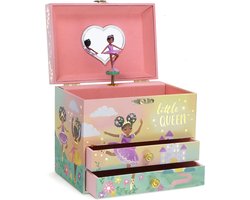 Jewelkeeper - Musical Jewelry Box met 2 uitbreidbare laden, Little Queen Ballerina Design - Schwanensee Melody