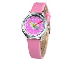 Kinder Horloge | Glitter Hart - Roze | Kunstleer | Ø 30 mm | Fashion Favorite