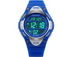 Kinderhorloge Chrono - Alarm – Digitaal Horloge – Blauw - Ø37mm - Giftbox