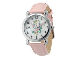 La Rosa Princesa Eenhoorn Roze Kinderhorloge Leer - Ø 27 mm