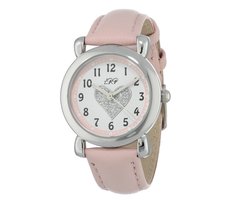 La Rosa Princesa Hart Pastel Roze Kinderhorloge Meisje Leer - Ø 27 mm - Verstelbaar - Leren Band - Quartz Horloge - Japans Uurwerk - Analoog