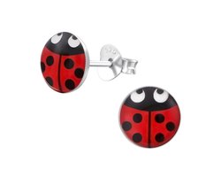 La Rosa Princesa Ladybug Oorknoppen Zilver Lieveheersbeestje