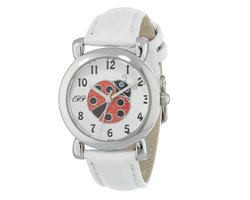 La Rosa Princesa Lieveheersbeestje Kinderhorloge Leer Ladybug - Ø 27 mm - Verstelbaar - Leren Band - Quartz Horloge - Japans Uurwerk - Analoog