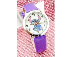 Lilo & Stitch kinderhorloge paars bandje