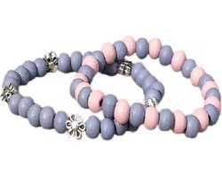 Little Bijoux armband-Beads Lila Flower