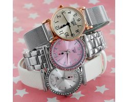 Little Miss Fabulous horloge met mesh band