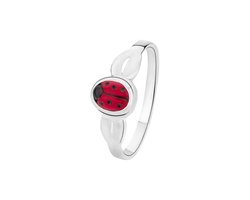 Lucardi Meisjes Kinder ring met plating - Dier - Cadeau - Echt Zilver - Zilverkleurig