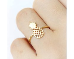 Mini Ananas ring - Goud