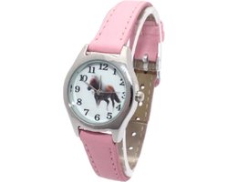 Pony / paarden horloge - roze - 20 mm - I-deLuxe verpakking