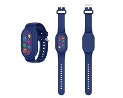 Premium Siliconen Armband met pootje kat hond geschikt voor Samsung Smarttag 2 voor Kinderen blauw | smarttag 2 sleutelhanger Hoesje Kind | Polsband GPS Horloge Kind | Tracker Houder Armband | Trackers Band | Peuter | polsband Armband | Polsband GPS