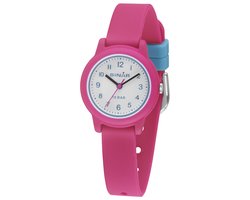 Sinar - Horloge Kind - Kinderhorloge Meisje - Roze / Licht Blauw - Analoog - 10 Bar Waterdicht - Ø 28 mm - Zacht Verstelbaar Bandje (12-17,5 cm) - Duidelijk - Quartz - Edelstalen Gespsluiting - XB-24-8