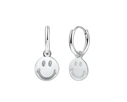 Smiley Oorringen - Zilverkleurig | 2 x 1 cm | Stainless Steel | Fashion Favorite