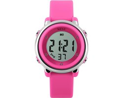 West Watches model Star Kinderhorloge LED meisjes digitaal – Ø 33 mm - Roze