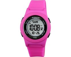 Xonix BAT-A04 - Horloge - Kinderen - Digitaal - Siliconen - Waterdicht - Roze