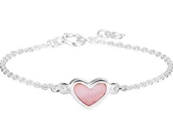 Yep! armband hart 13 - 15 cm - Zilver