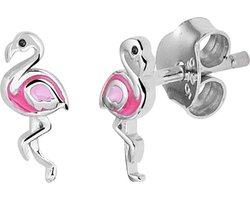 Yep! oorknoppen flamingo - Zilver