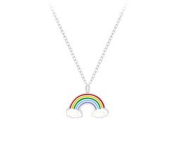 zilveren regenboog kinderketting  | ketting meisje | zilverana | Sterling 925 Silver (Echt zilver)