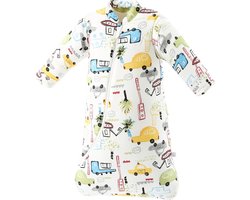 Baby Slaapzak met Afritsbare Mouwen en Auto Print - 3 TOG 100% Katoen Dubbele Rits 60 70 75 cm Warme Winter Slaapzak voor Baby's