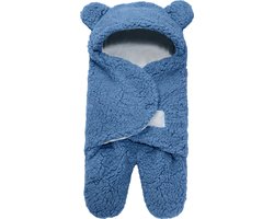 Baby - Slaapzak- Voetenzak - Blauw - 4 Seizoenen - 0 tot 6 maanden - Kinderwagen - Auto - Stoel - Teddy - Newborn - Schattig & zacht - Pasgeboren - Cadeau - Zwangerschapscadeau - slaapkamer - Winter - Warm - Babynestje - Reizen - Kerst cadeau - Kerst