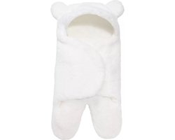 Babyslaapzak Teddy Wit - Herfst - Newborn 0-2 maand