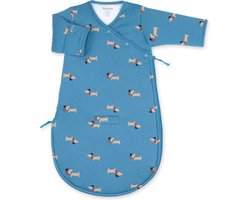 BEMINI Babyslaapzak - MAGIC BAG 1-4m - TOG 3 - Pady jersey + jersey - Print wouff Turquoise