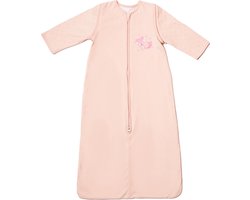 BonBini's® baby slaapzak 4 seizoenen - zomerslaapzak baby - Pink Fox - 100% organisch katoen -  80 cm - 6 tot 12 maanden afritsbare mouwen