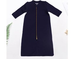 BonBini´s babyslaapzak - baby slaapzak 4 seizoenen maat 98 104 - DarkBlue Dreams - 100% organisch katoen en afritsbare mouwen baby slaapzak